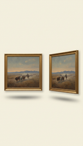 Cattle Drive at Dusk Oil on Canvas